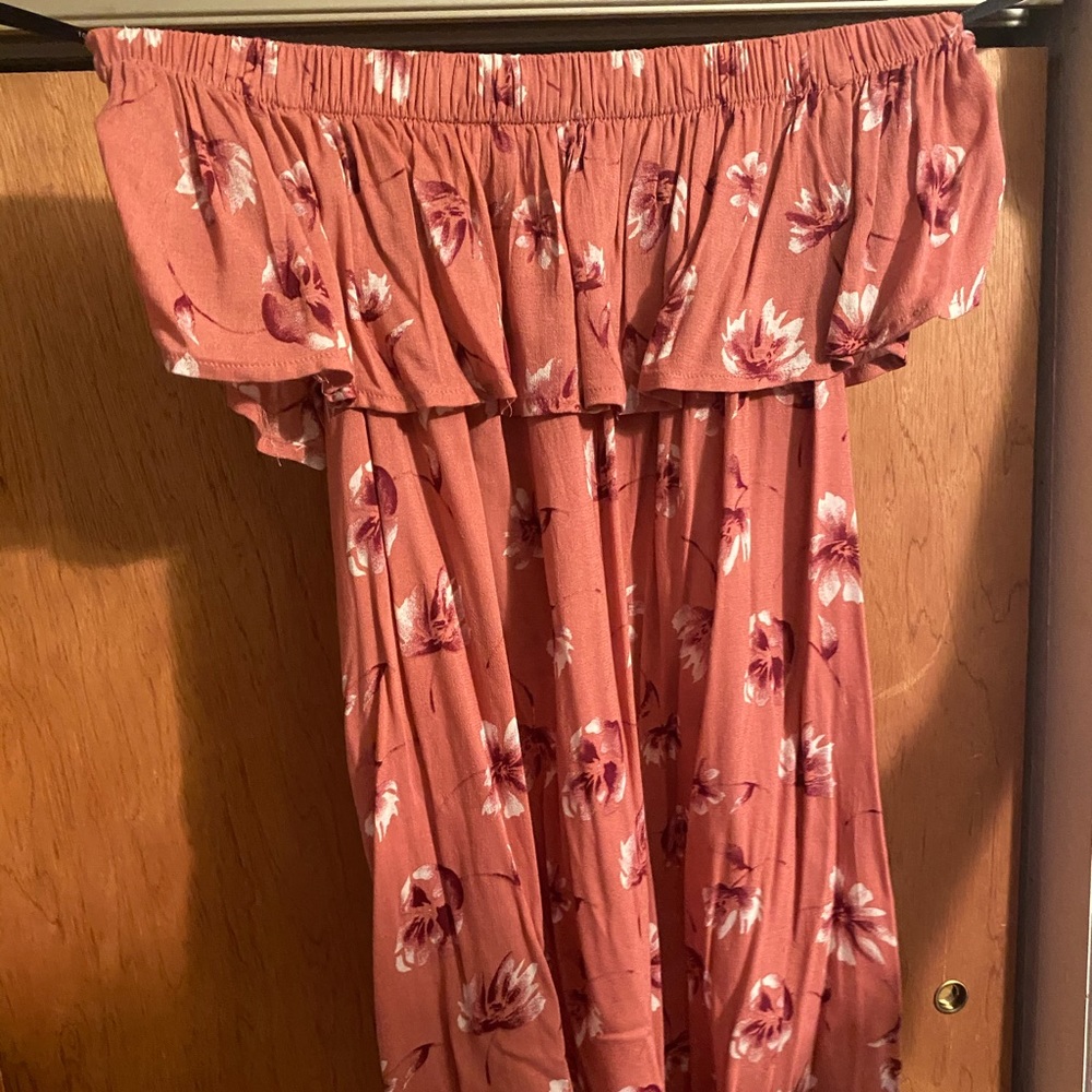 Pink floral dress